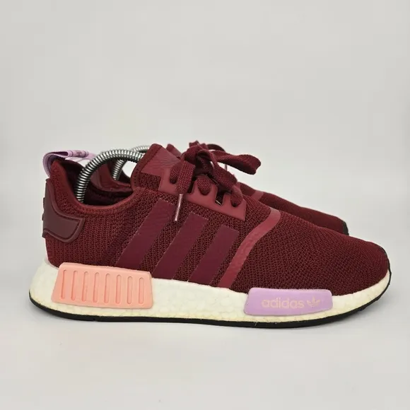 adidas NMD R1 Collegiate Burgundy Women's Running Shoes Size 9.5