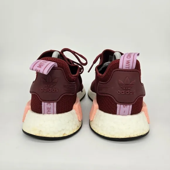 adidas NMD R1 Collegiate Burgundy Women's Running Shoes Size 9.5