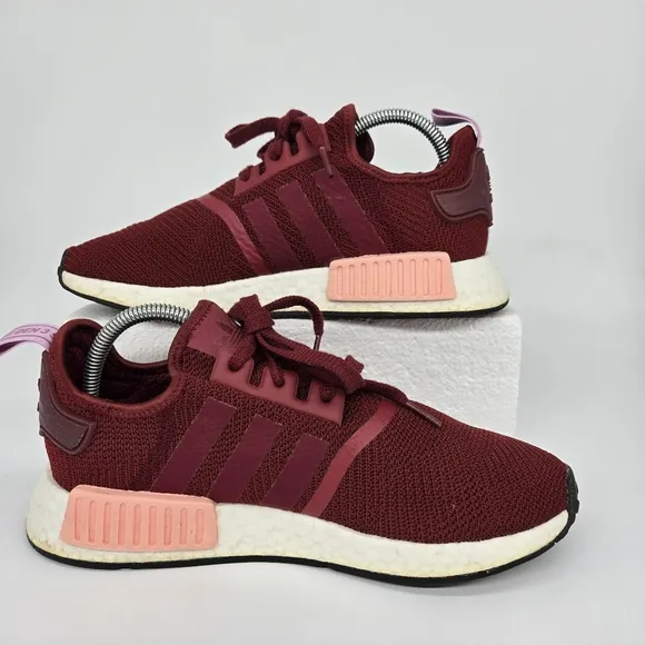 adidas NMD R1 Collegiate Burgundy Women's Running Shoes Size 9.5