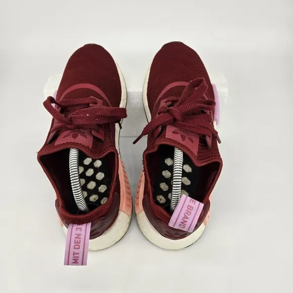 adidas NMD R1 Collegiate Burgundy Women's Running Shoes Size 9.5