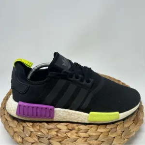Adidas NMD R1 Mens Black Purple Athletic Running Shoes Sneakers Size 11
