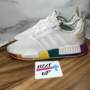 adidas NMD R1 Pride LGBTQ White 2020 Sneakers Shoes Mens size 9 fits Womens 10.5