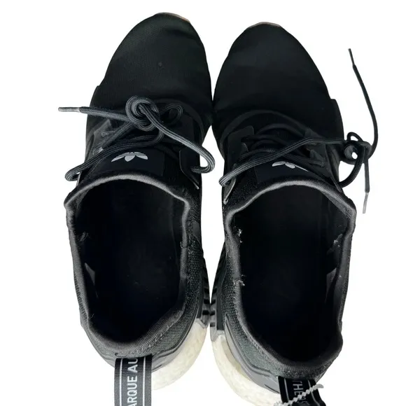 Adidas Originals Mens NMD_R1 Sneakers Running Shoes Lace-Up Black‎ White Size 12