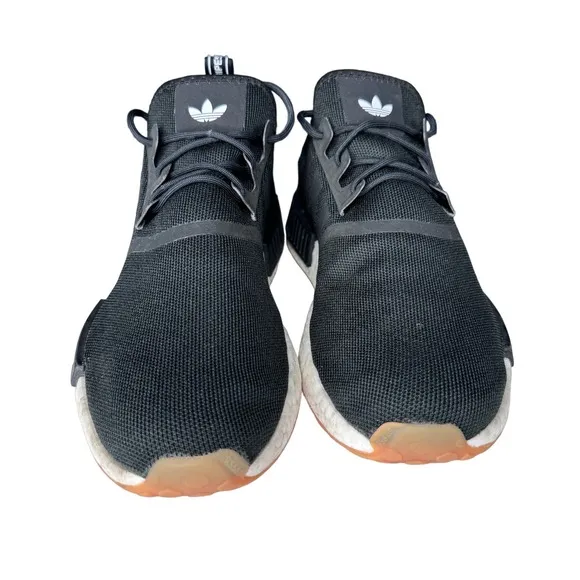 Adidas Originals Mens NMD_R1 Sneakers Running Shoes Lace-Up Black‎ White Size 12