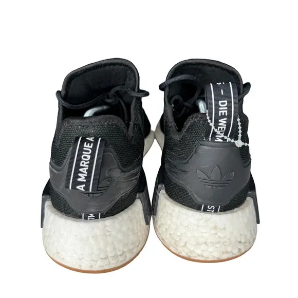 Adidas Originals Mens NMD_R1 Sneakers Running Shoes Lace-Up Black‎ White Size 12