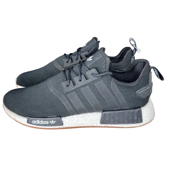 Adidas Originals Mens NMD_R1 Sneakers Running Shoes Lace-Up Black‎ White Size 12