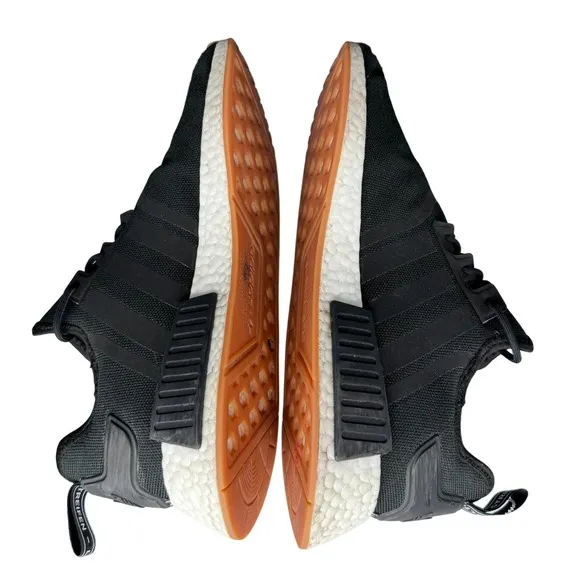 Adidas Originals Mens NMD_R1 Sneakers Running Shoes Lace-Up Black‎ White Size 12