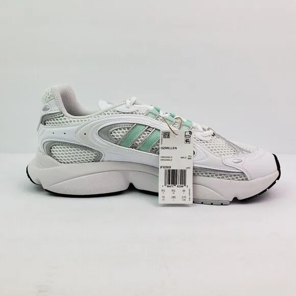 Adidas Ozmillen Mens Size 11 White Clear Mint Silver Running Sneaker Shoes IF656