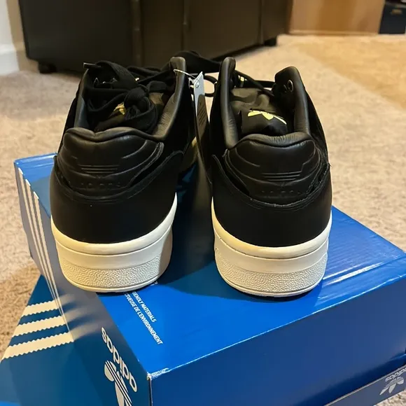 Adidas Rivalry Low black velvet shoes sneakers new mens EH0181 size 12