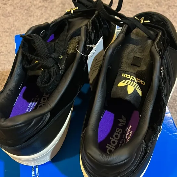 Adidas Rivalry Low black velvet shoes sneakers new mens EH0181 size 12