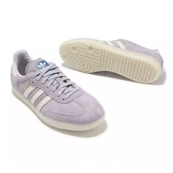 Adidas Samba OG Shoes Silver Dawn Purple IG6176 Mens Size 12