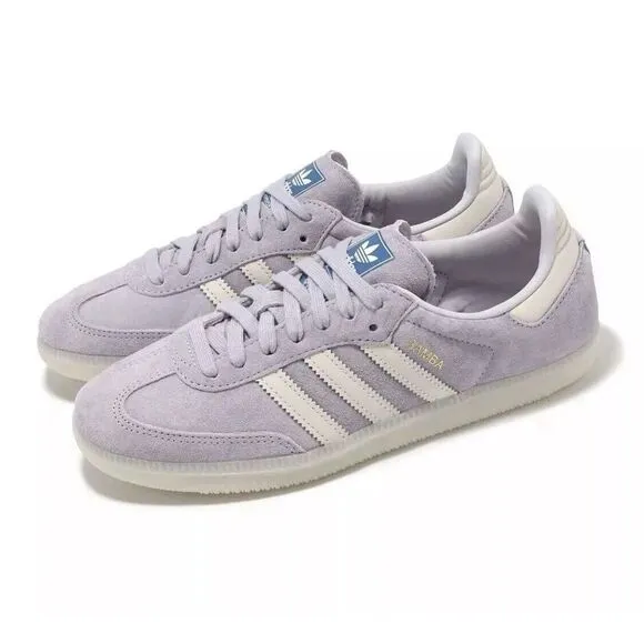 Adidas Samba OG Shoes Silver Dawn Purple IG6176 Mens Size 12