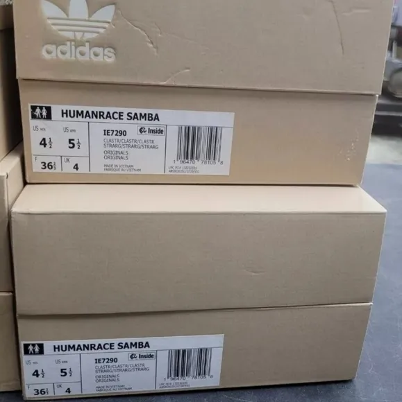 adidas Samba Pharrell Sneakers IE7290 Human race Shoes Big Boy Youth 4.5