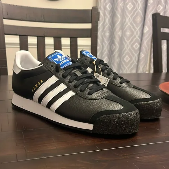 Adidas Samoa shoes sneakers new black white 019351 Mens Size 11.5