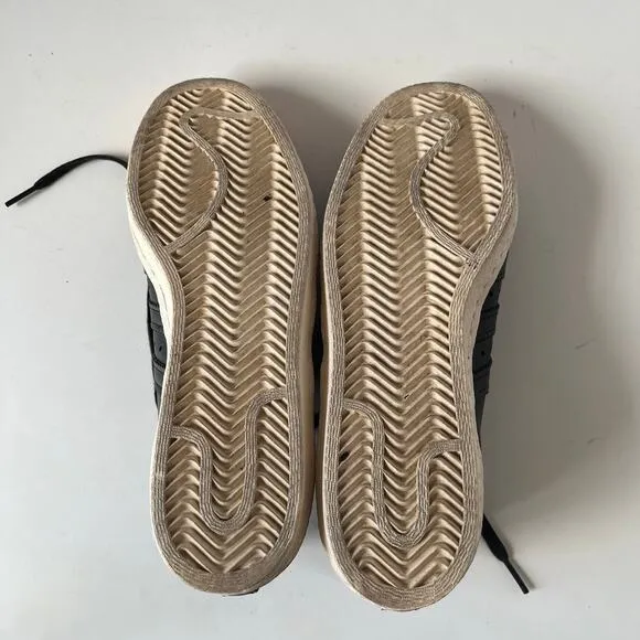 Adidas Superstar 80s Metal Toe TF Shoes Womens 7.5 black copper Toe Bling Glam