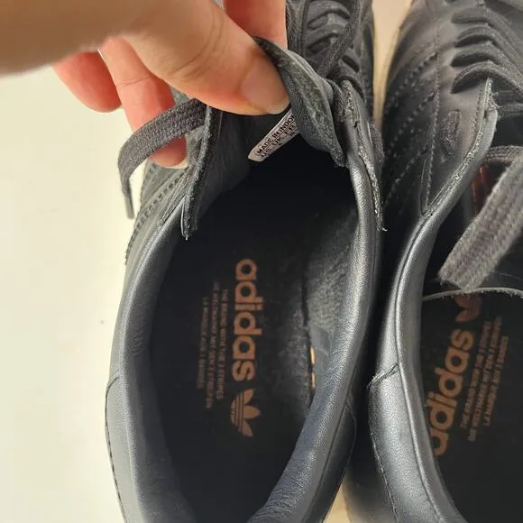 Adidas Superstar 80s Metal Toe TF Shoes Womens 7.5 black copper Toe Bling Glam