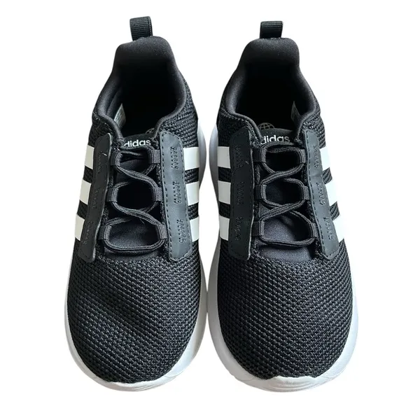 Adidas TK Racer Toddler Boy Shoes Black and White Sneakers 10K Brand New