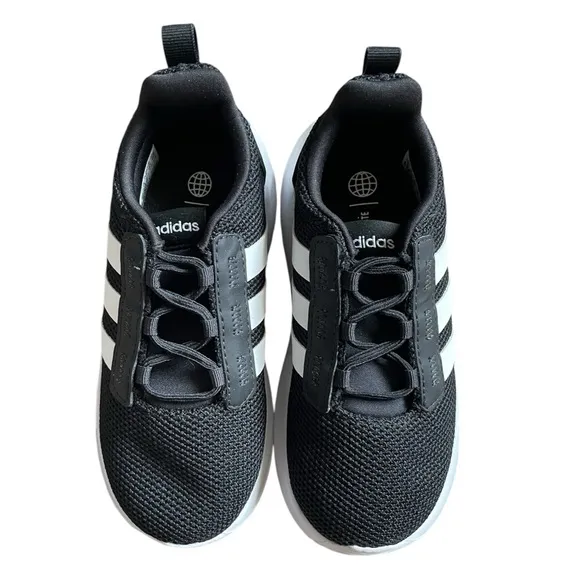 Adidas TK Racer Toddler Boy Shoes Black and White Sneakers 10K Brand New