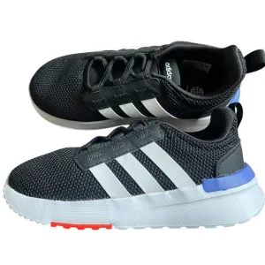 Adidas TK Racer Toddler Boy Shoes Black and White Sneakers 10K Brand New