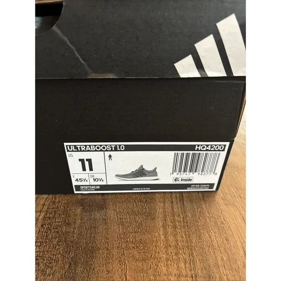 Adidas Ultraboost 1.0 Grey White Black Running Shoes HQ4200 Men Size 11 New