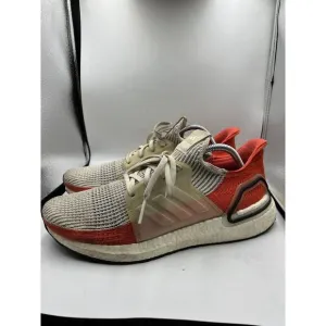 Adidas Ultraboost 19 F35245 Raw White/Active Orange Men's Running Shoes‎ Size 10