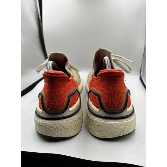 Adidas Ultraboost 19 F35245 Raw White/Active Orange Men's Running Shoes‎ Size 10