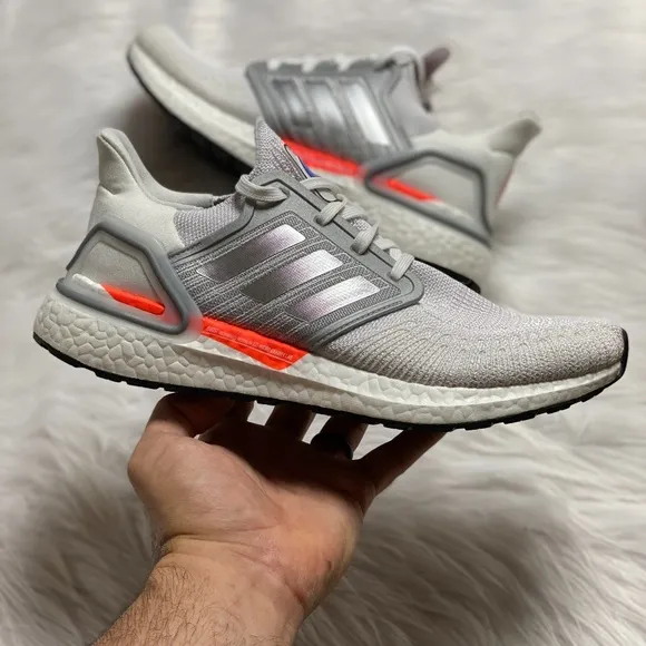 Adidas Ultraboost 20 Low Womens Running Shoes White Silver FX7992 NEW* Size 6.5