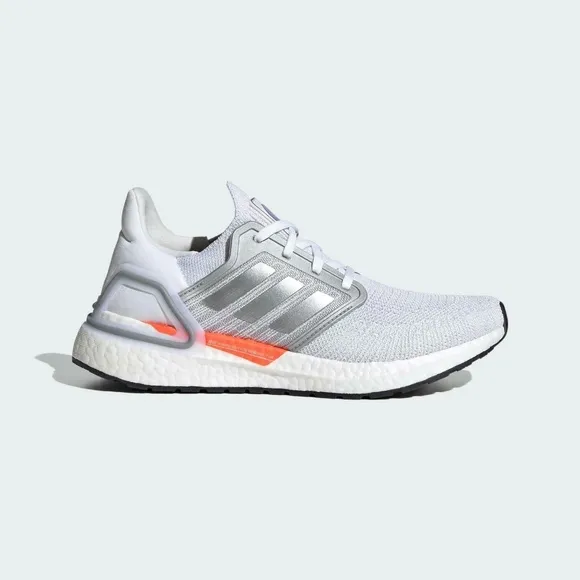 Adidas Ultraboost 20 Low Womens Running Shoes White Silver FX7992 NEW* Size 6.5