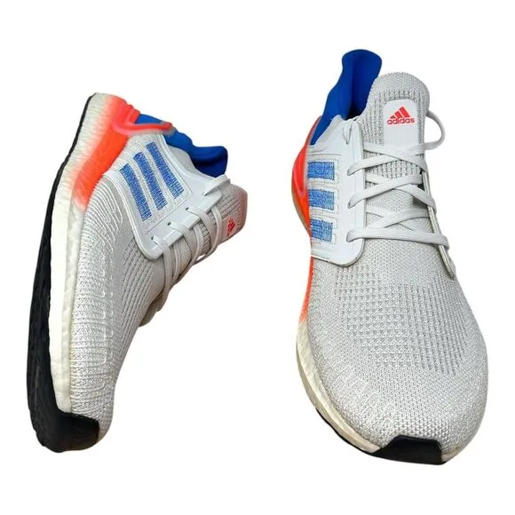 Adidas‎ Ultraboost 20 Men's Running Shoes Size 13 White Primeknit Lightweight