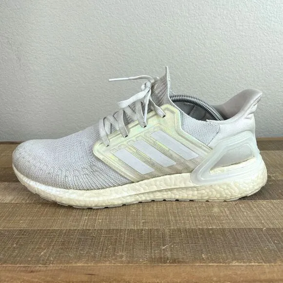 Adidas UltraBoost 20 White Iridescent Running Shoes Mens‎ 12 Cushion 2020 FW8721