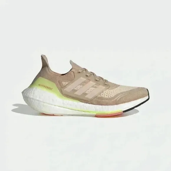 ADIDAS ULTRABOOST 21 FY0399 BEIGE DUSTY PINK RUNNING SNEAKERS WOMENS SIZE 9.5