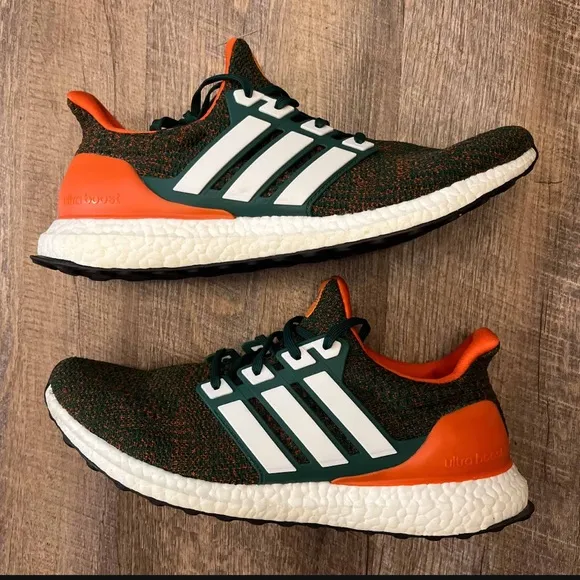 Adidas UltraBoost 4.0 Miami Hurricanes Green Orange