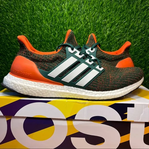 Adidas UltraBoost 4.0 Miami Hurricanes Green Orange