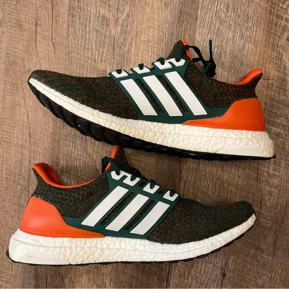 Adidas UltraBoost 4.0 Miami Hurricanes Green Orange