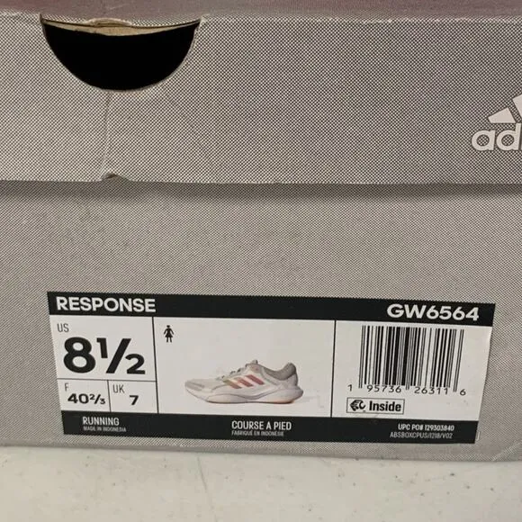 adidas Women's Size 8.5 Response Solar Running Shoe, White