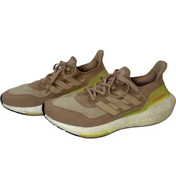 Adidas Women's Ultraboost 21 Running Ash Pearl/Halo Ivory Size-9.5 EUC