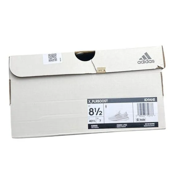 adidas X_PLRBOOST Womens Running Shoes ID9441 Crystal White Size 8.5 8 1/2