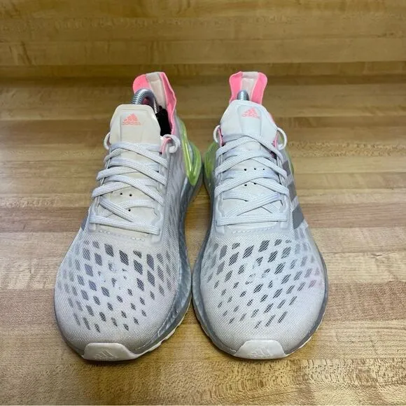 Adidas Ultraboost PB Running Shoes Womens 5 Grey Silver White Continental Sole