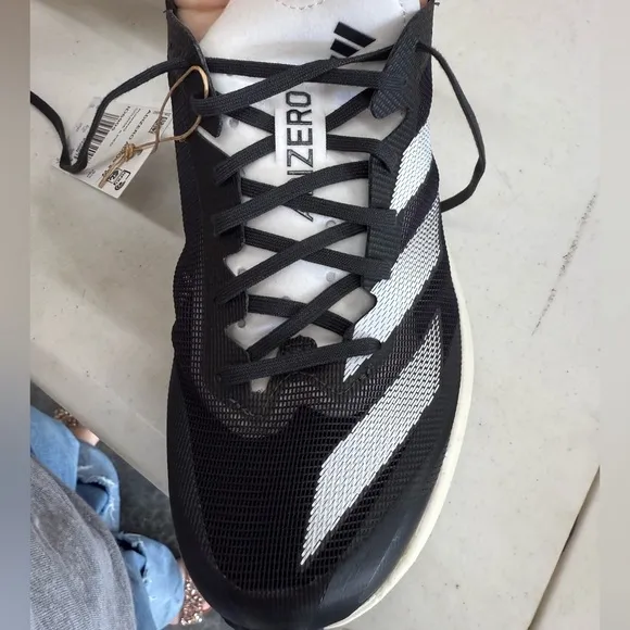 Adios 6 Black and White Running Shoes