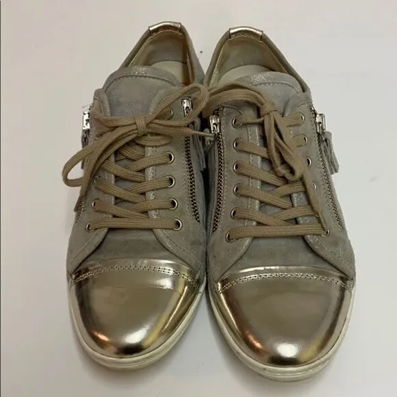 AGL, Metallic Cap Toe Zip Sneaker size 8/38 A17