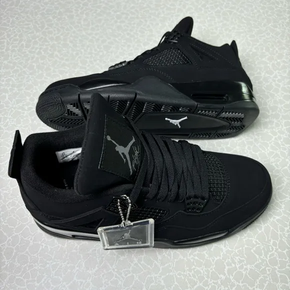 Air Jordan 4 Retro Black Cat  Basketball Shoes for Men