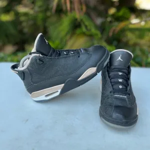Air Jordan Dub Zero Black/Fossil Shoes (Boys Size: 5.5Y) (Womens Size: 7)
