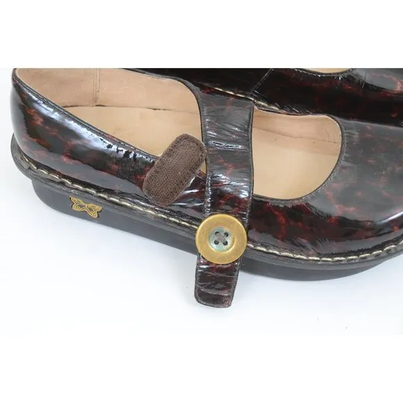 Alegria Paloma Leopard Mary Jane EUR 39 / US 9/9.5 Nurse Uniform Work Shoes