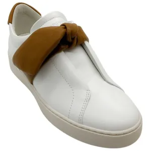 Alexandre Birman White / Brown Leather Clarita Sneakers