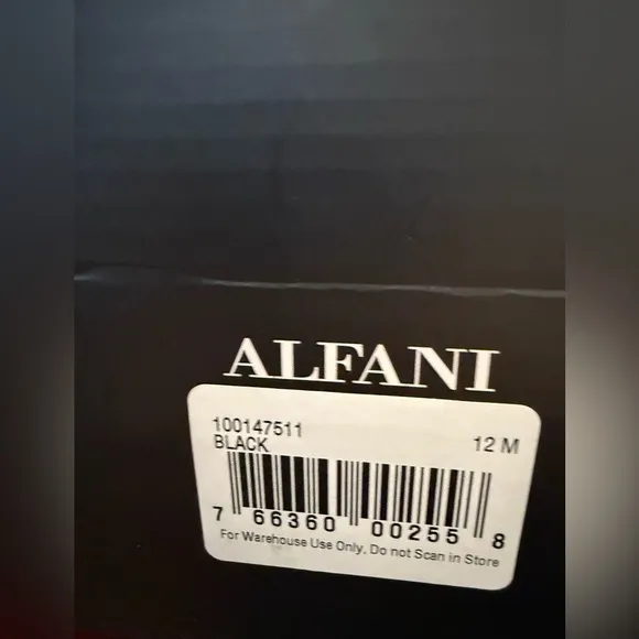 ALFANI THEO CAP TOE OXFORD DRESS SHOES MENS BLACK 12