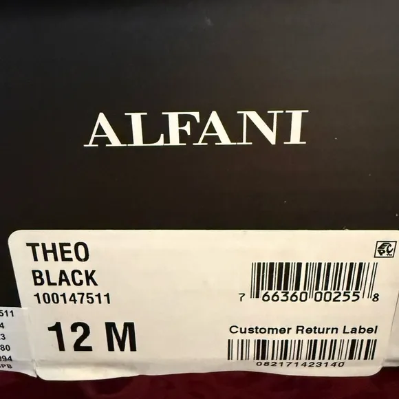 ALFANI THEO CAP TOE OXFORD DRESS SHOES MENS BLACK 12