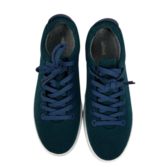 Allbirds TP Tree Pipers Mens Knit Wool Sneaker Shoes Size 11 Green Blue Running