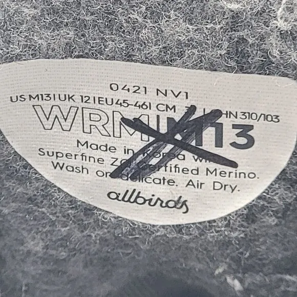 Allbirds Wool Runner Mizzle Mens 13 Low Comfort Sneakers Gray Shoes