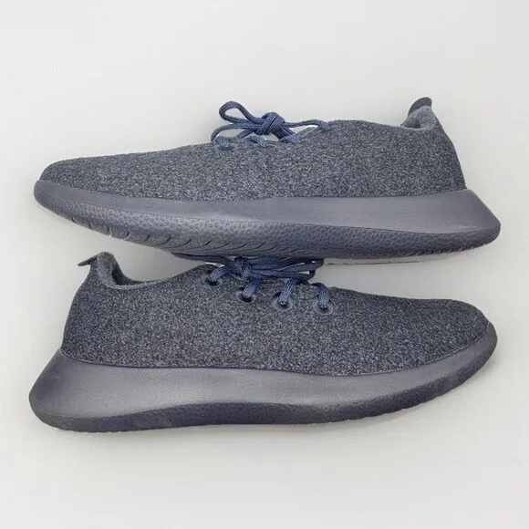Allbirds Wool Runner Mizzles Men’s Sz 12 Navy Blue Water Repellent Running Shoes
