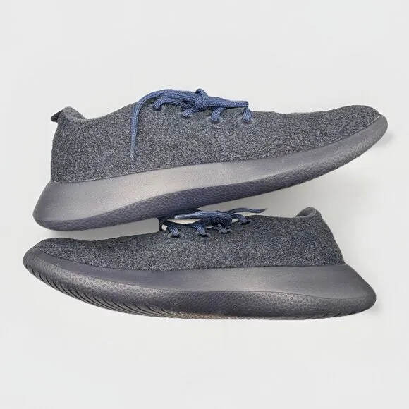 Allbirds Wool Runner Mizzles Men’s Sz 12 Navy Blue Water Repellent Running Shoes